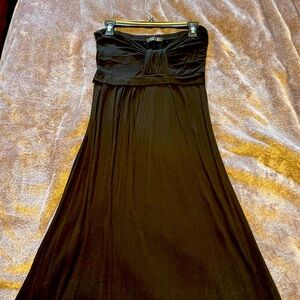 Black strapless maxi dress